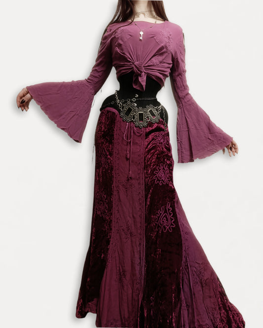 Whimsical Velvet Vintage Skirt ♡