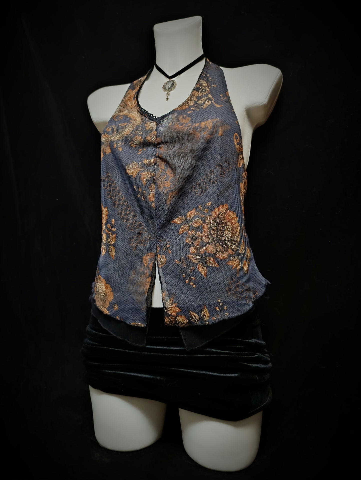 Patterned halter top