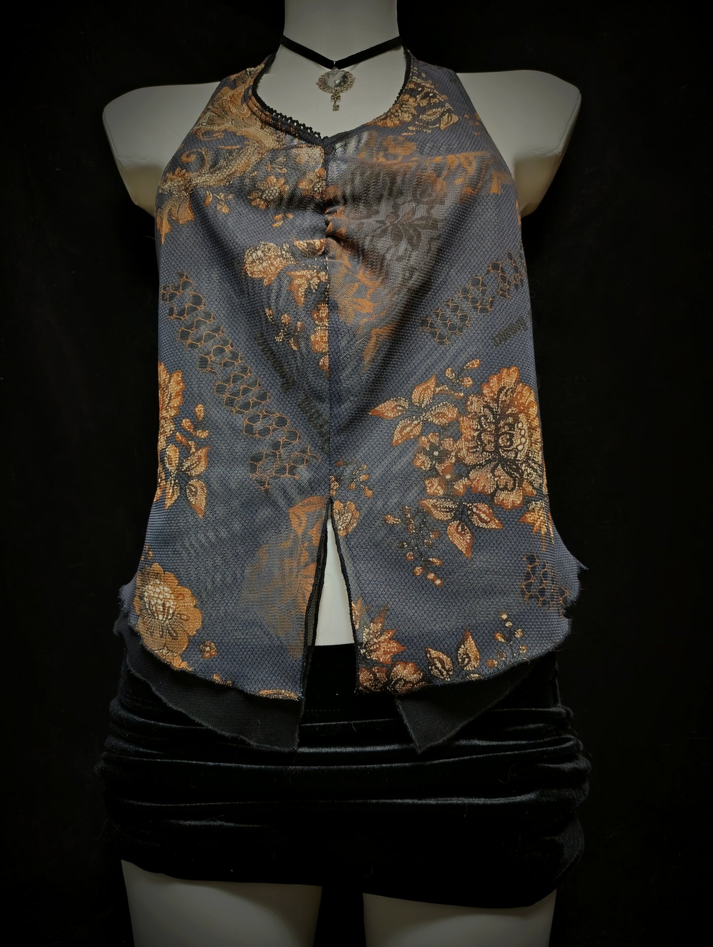 Patterned halter top