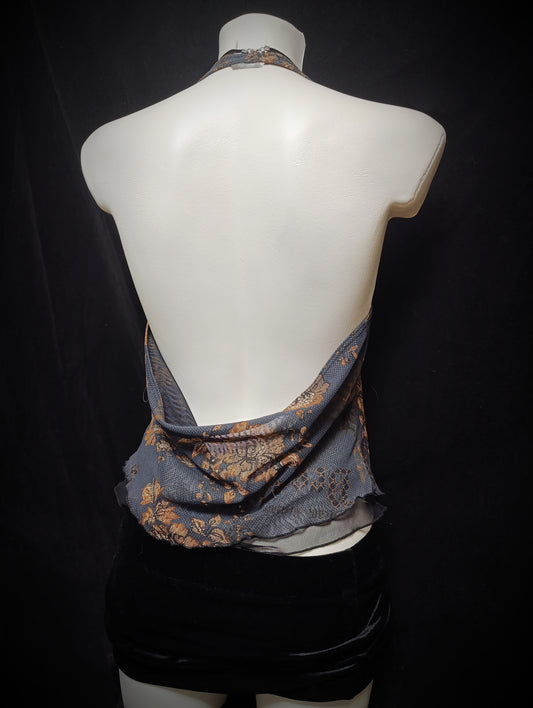 Patterned halter top