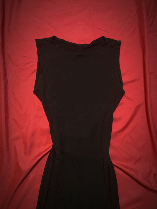 Tight dress with an open back