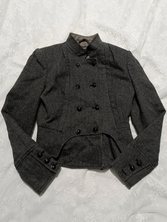 Herringbone Button-Up Coat ✟
