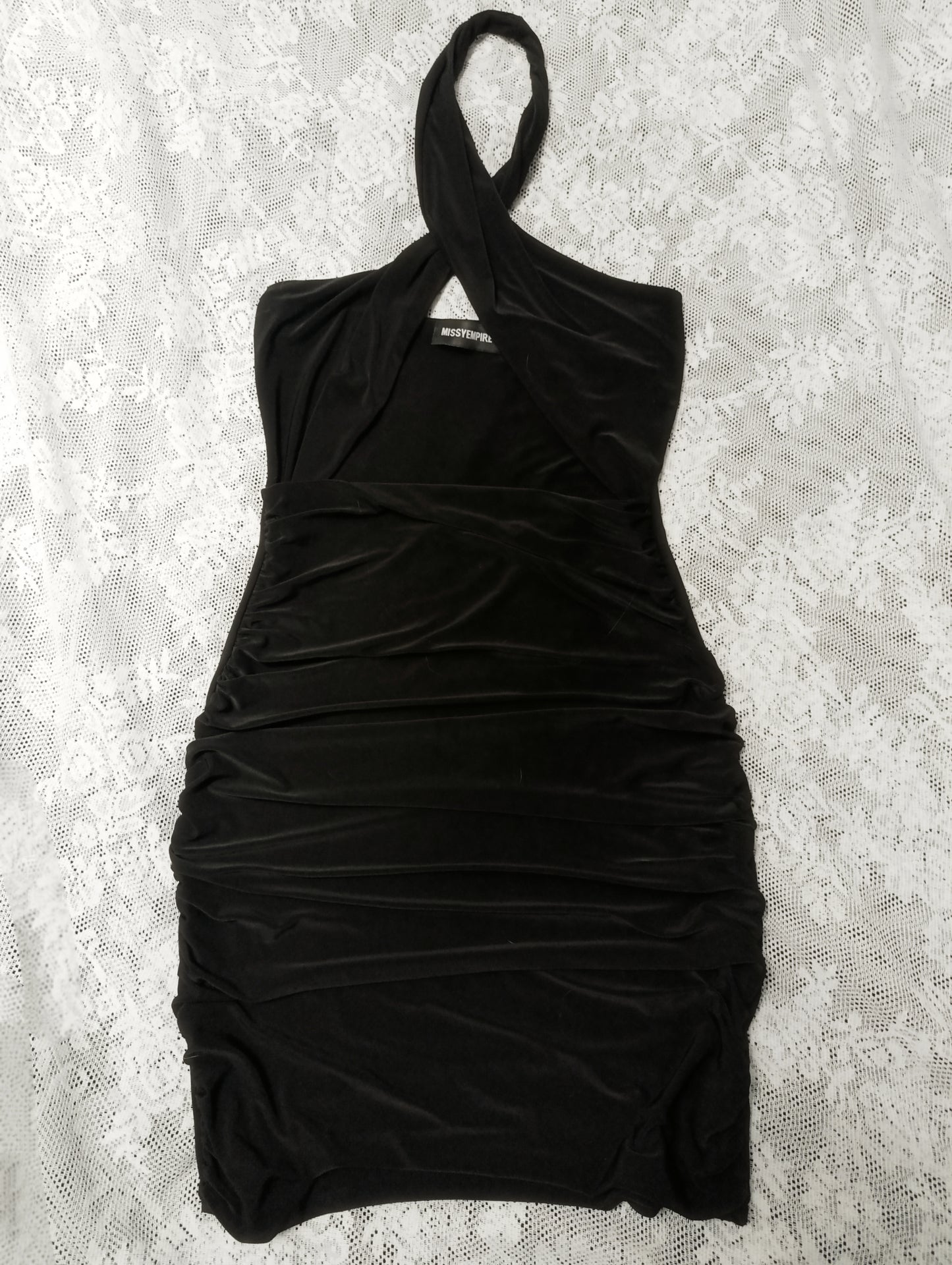 Open Neck Ruched Dress 𝜗ৎ