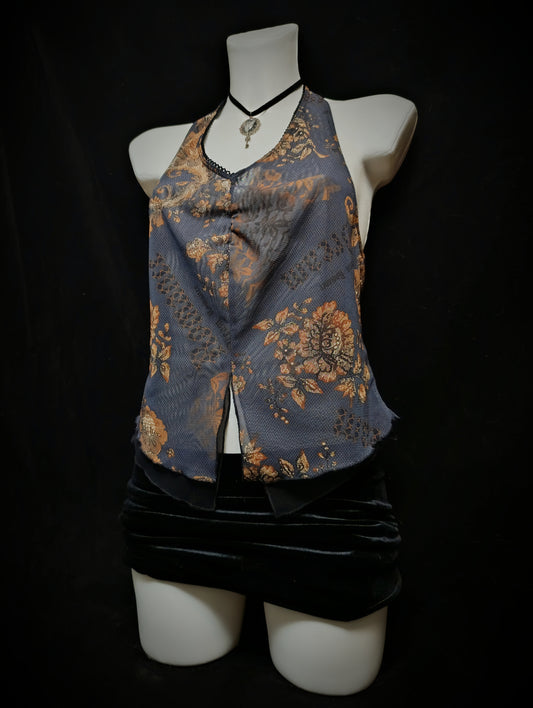 Patterned halter top