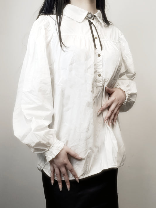 Cotton shirt with puff sleeves ⭐
