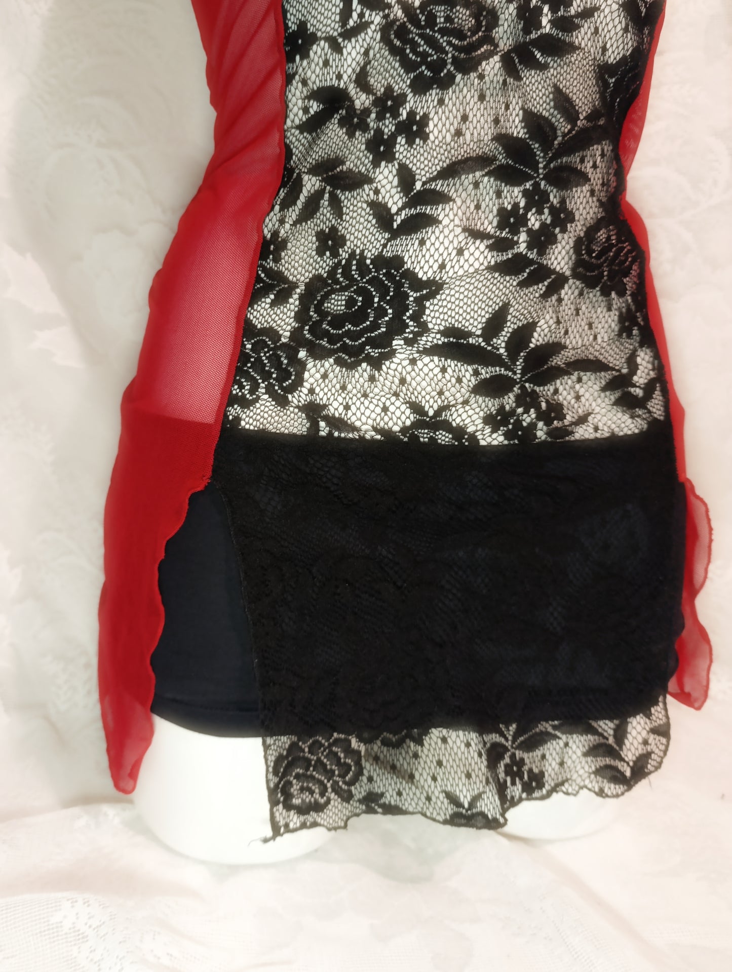 Scarlet Mesh Top *ੈ✩‧₊˚