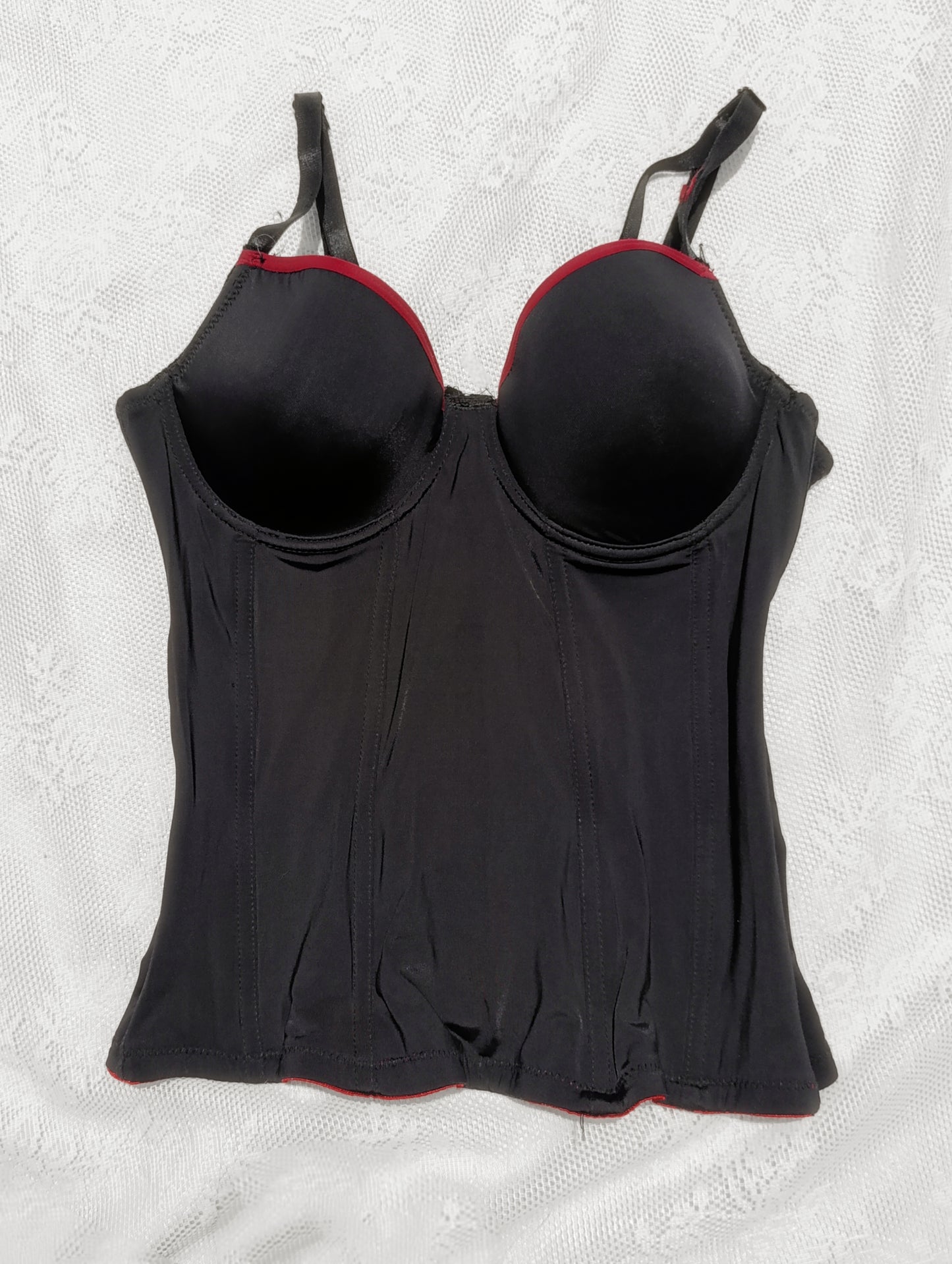 Red Trim Corset Top ♱