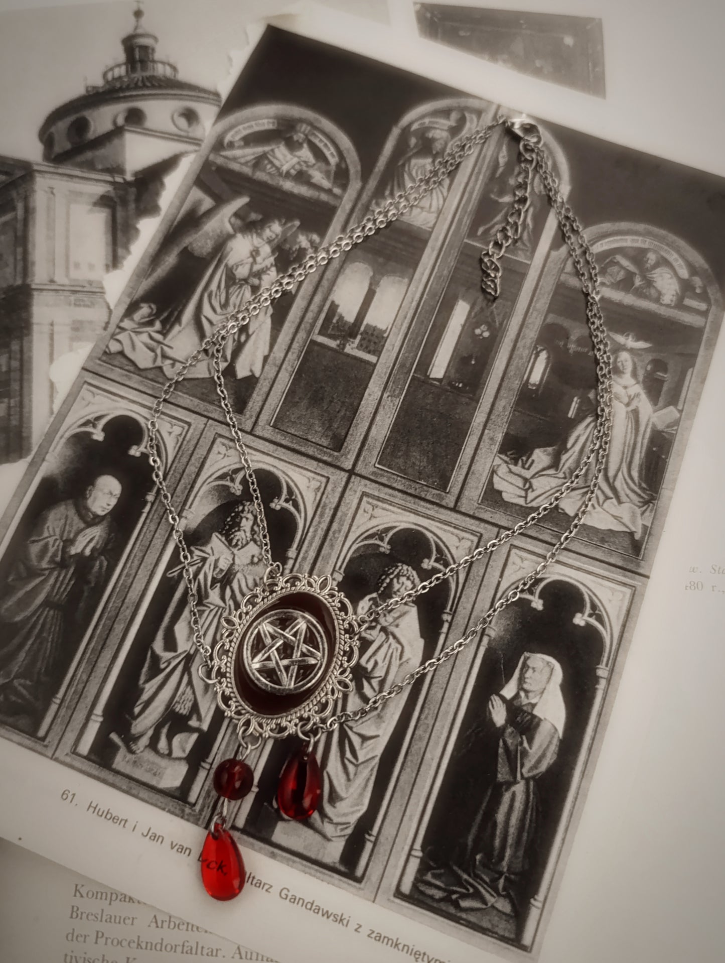 Bloody Pentagram Chain Choker 𓋹