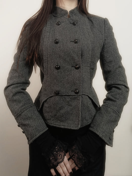 Herringbone Button-Up Coat ✟