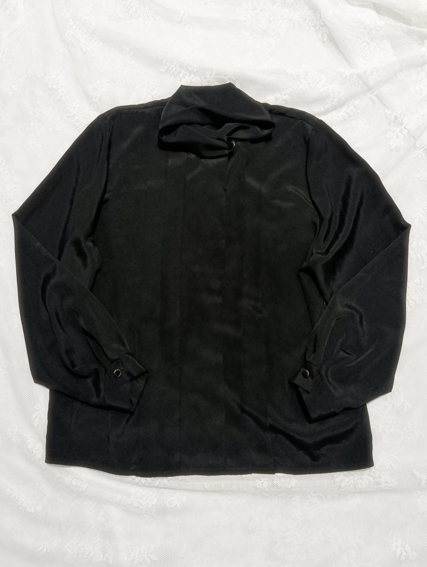 Vintage High-Collar Blouse with Puffy Sleeves ⋆☥⋆