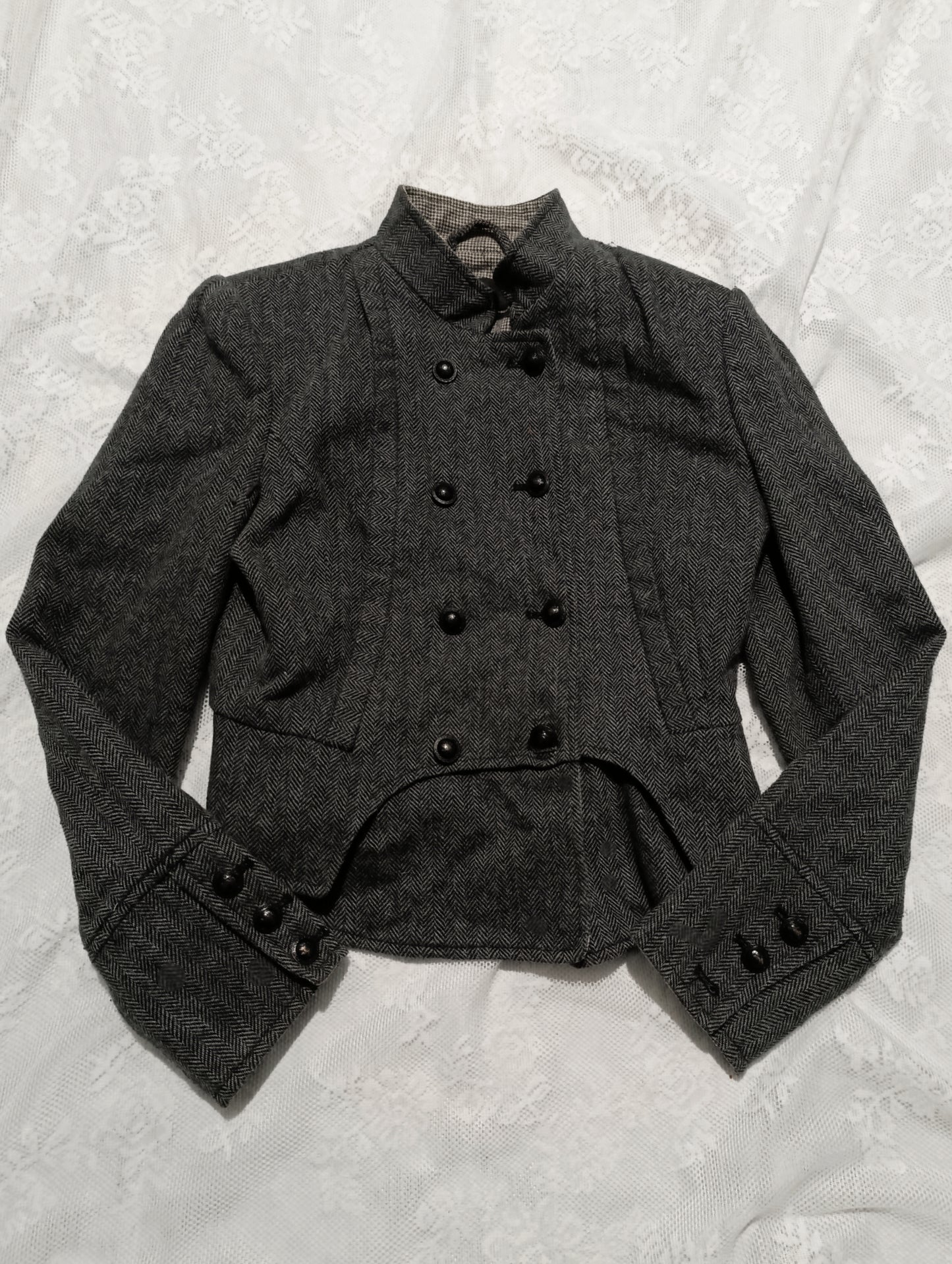 Herringbone Button-Up Coat ✟