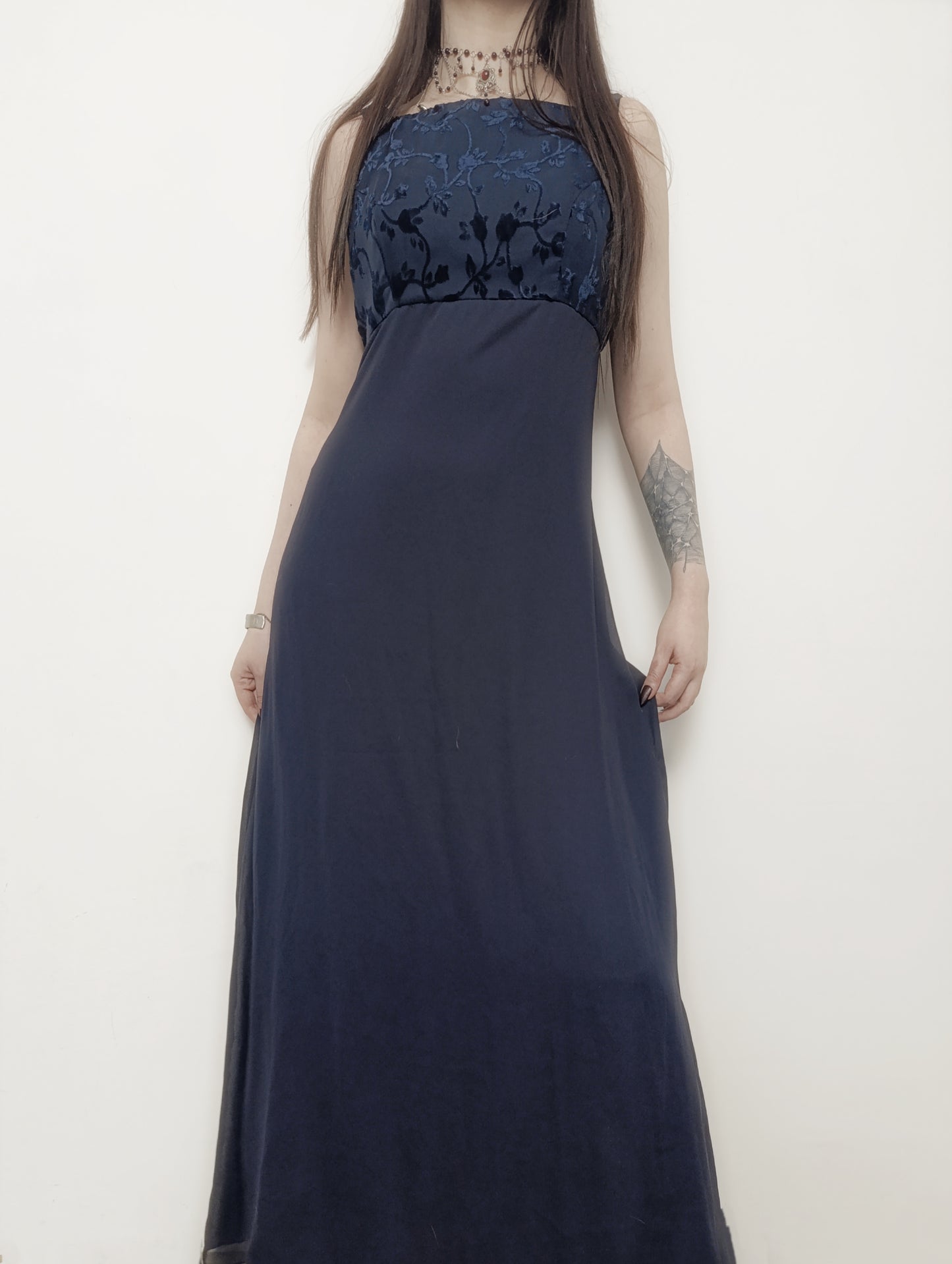 Navy Vintage Dress 𝜗ৎ