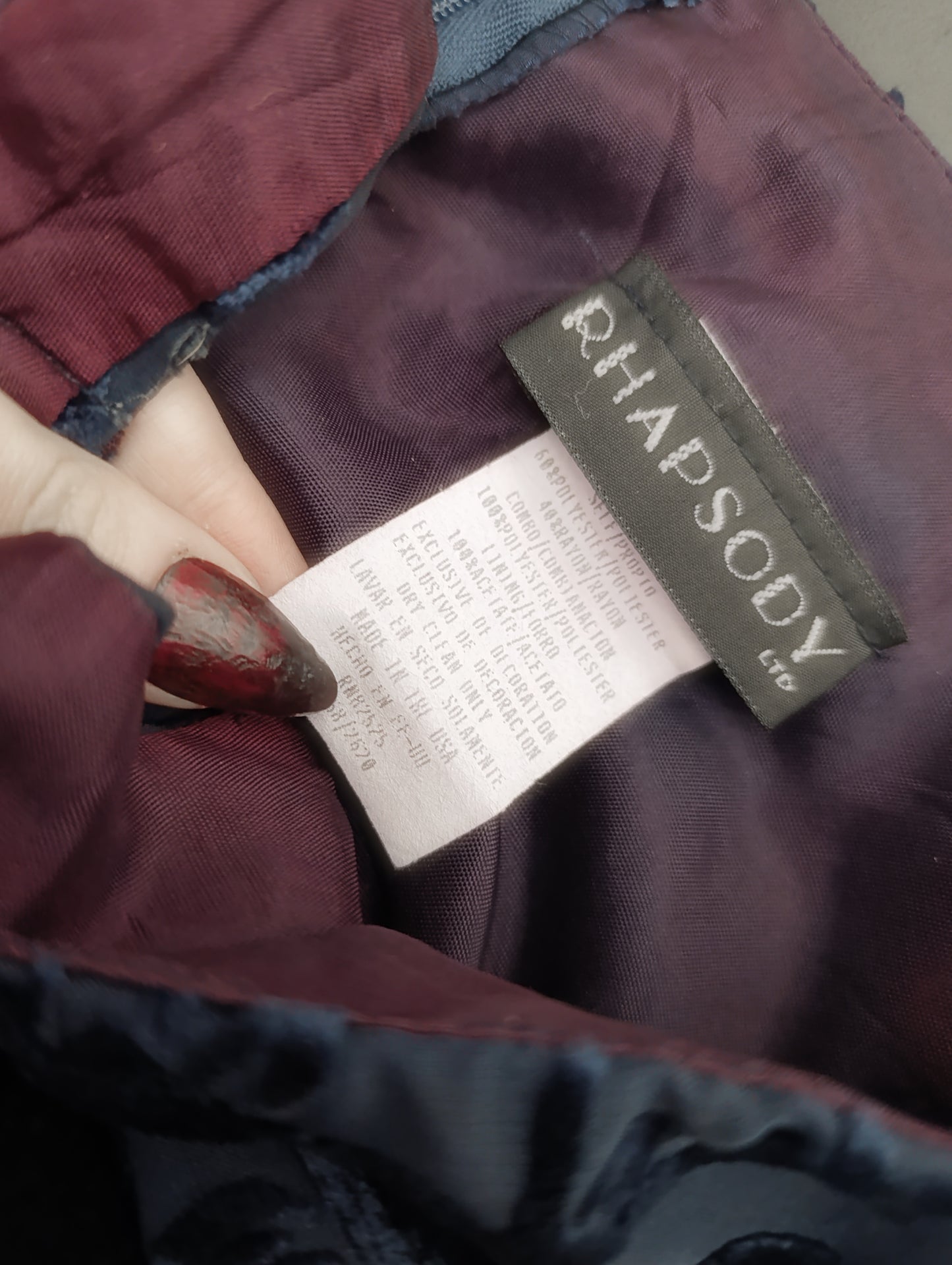 Navy Vintage Dress 𝜗ৎ