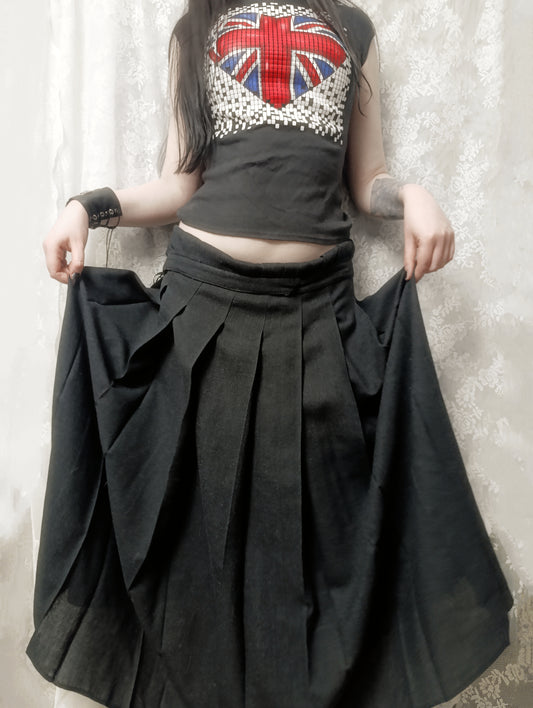 Vintage Pleated Maxi Skirt 𓆩♱𓆪