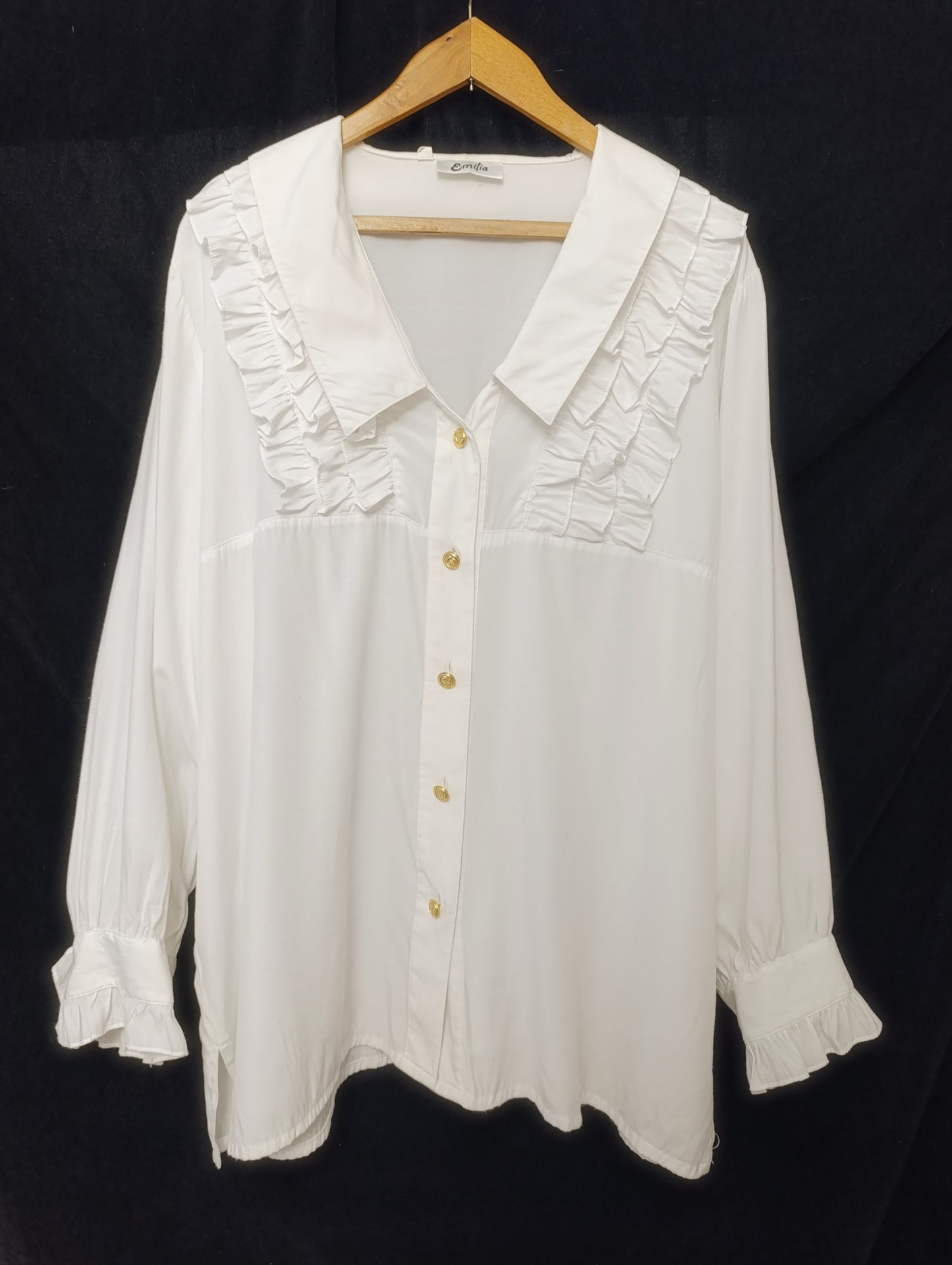 White Ruffled Collar Blouse ✞︎