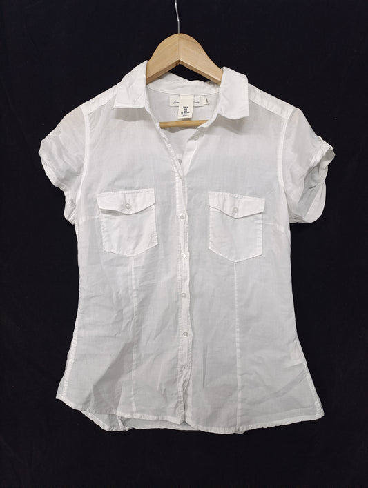 White Sheer Cotton Shirt 𓋹