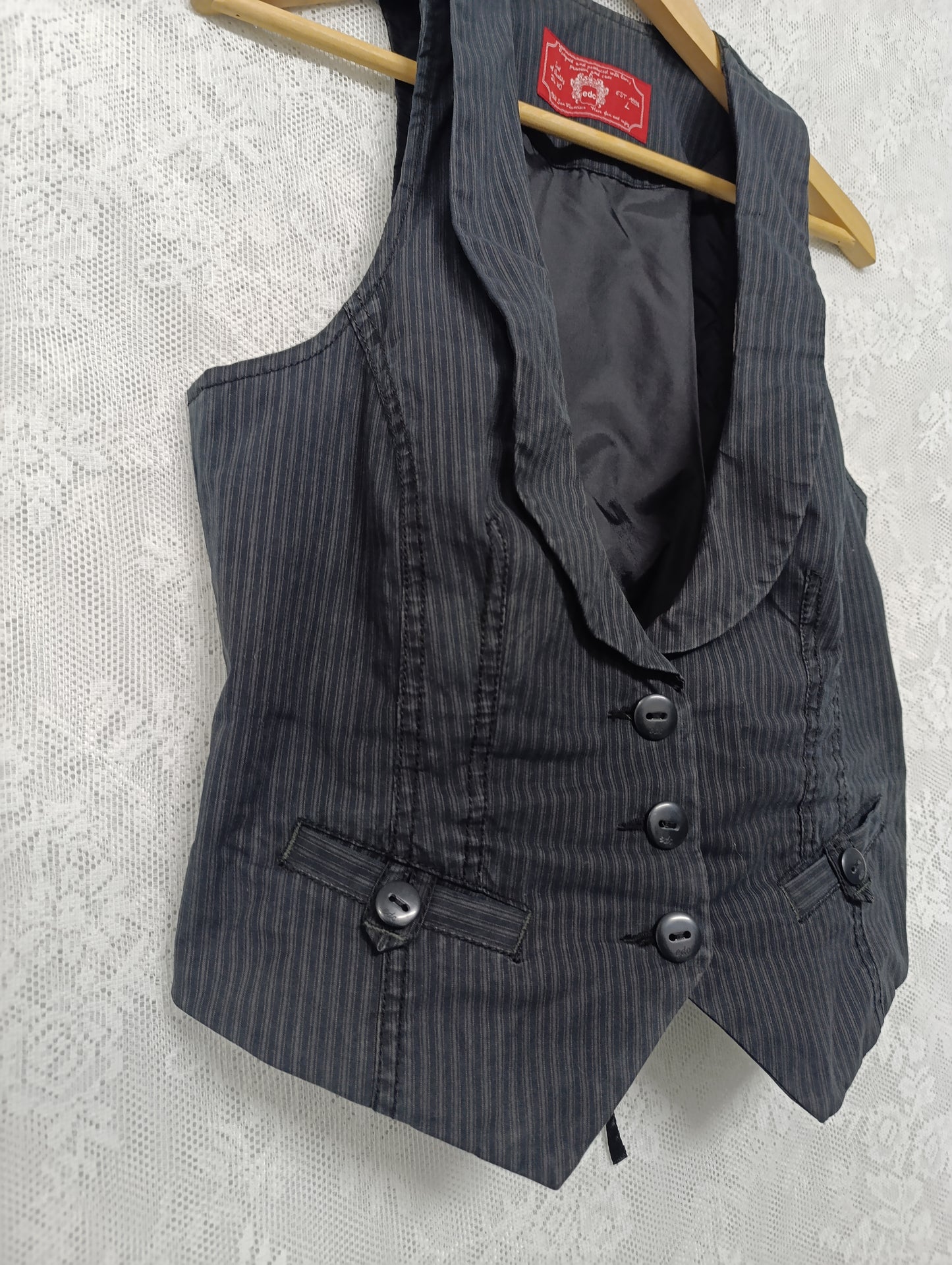 Striped Lace-Up Vest ✞︎
