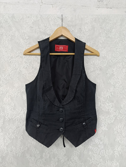 Striped Lace-Up Vest ✞︎