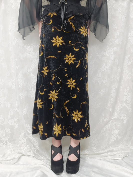 Vintage Velvet Floral Skirt ✞︎