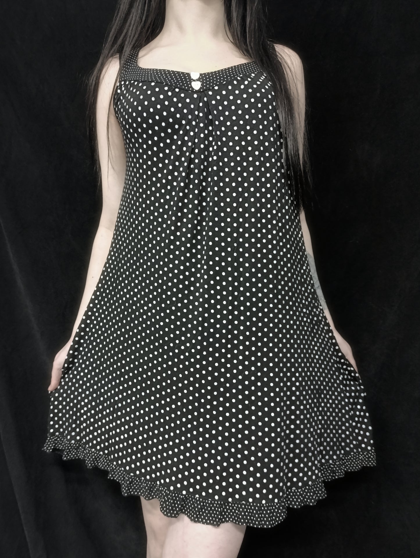 Polka Dot Babydoll Dress ₍^. .^₎⟆