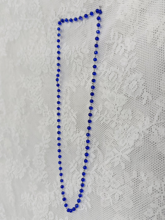 Cobalt Beaded Long Necklace 𝜗ৎ