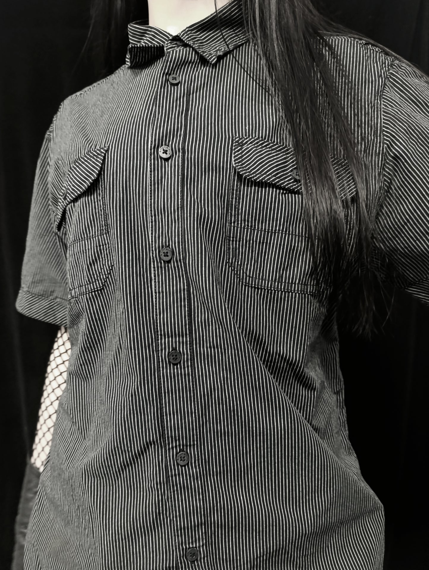 Black & White Striped Shirt 𓆩♱𓆪