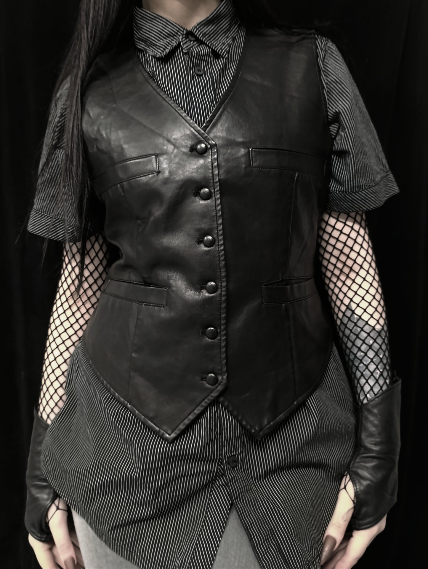 Faux Leather Vest ⚓︎