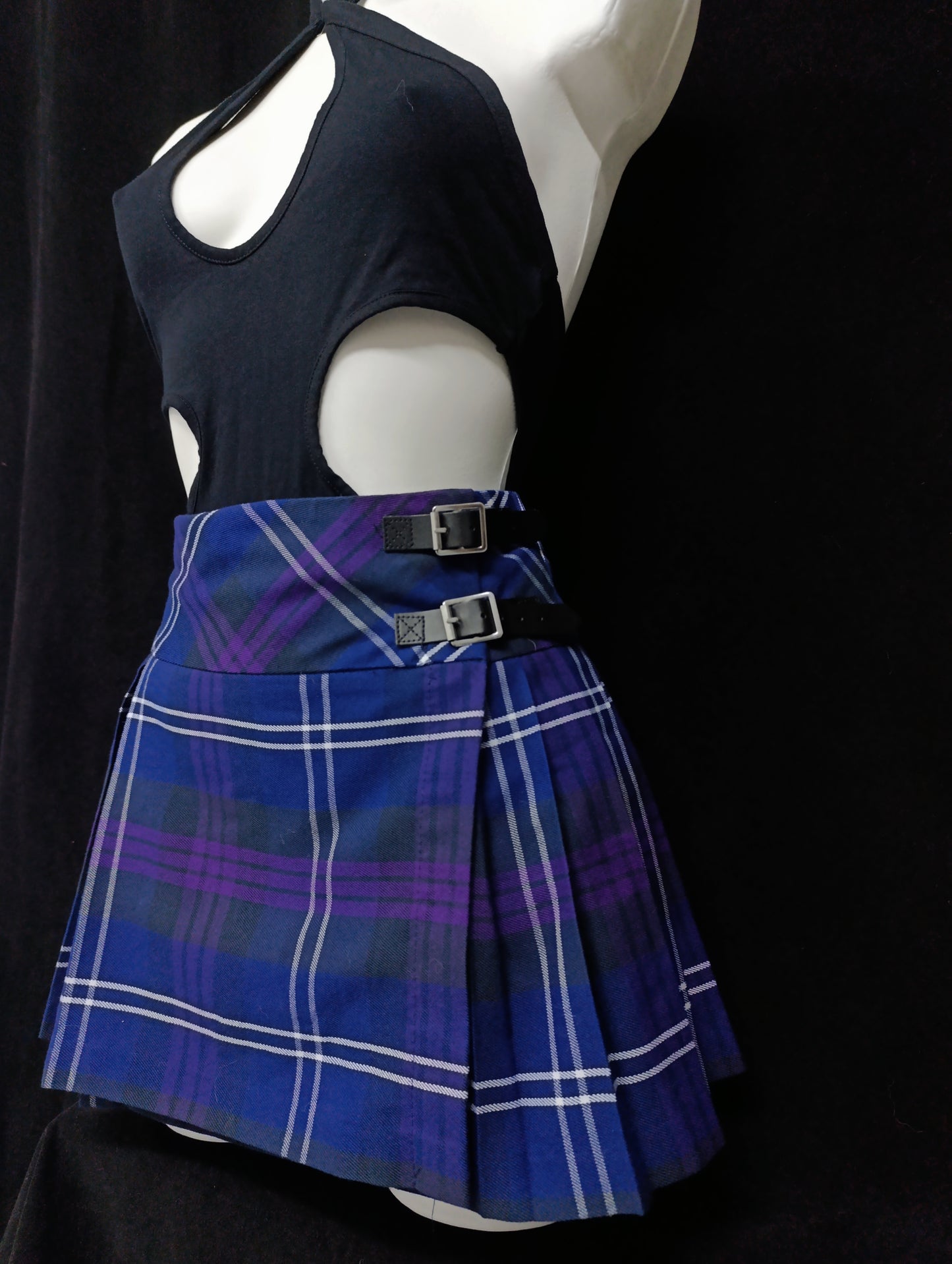 Purple Pleated Mini Skirt 𝜗ৎ