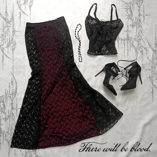 Vampire Mermaid Maxi Skirt