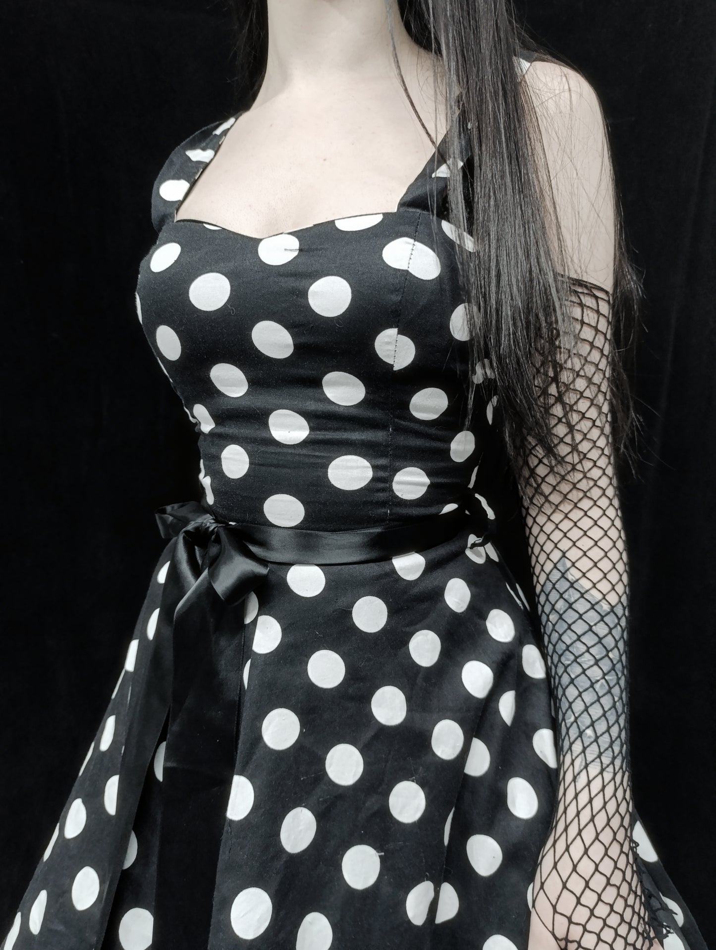 Polka Dot Halter Dress 𓆩♱𓆪