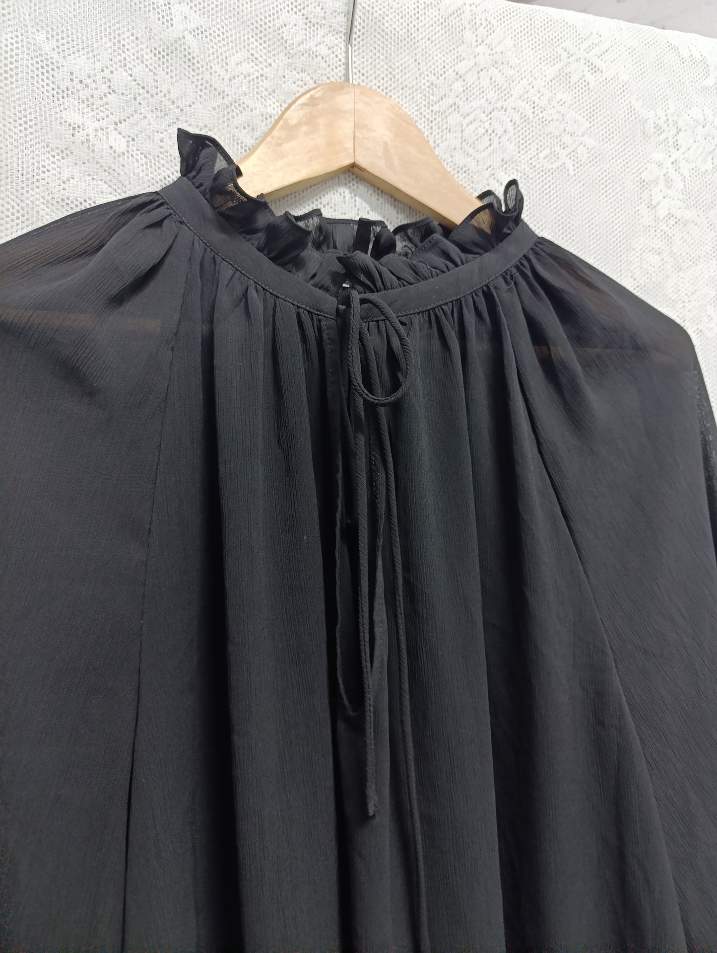 Sheer High Neck Blouse 𓋹