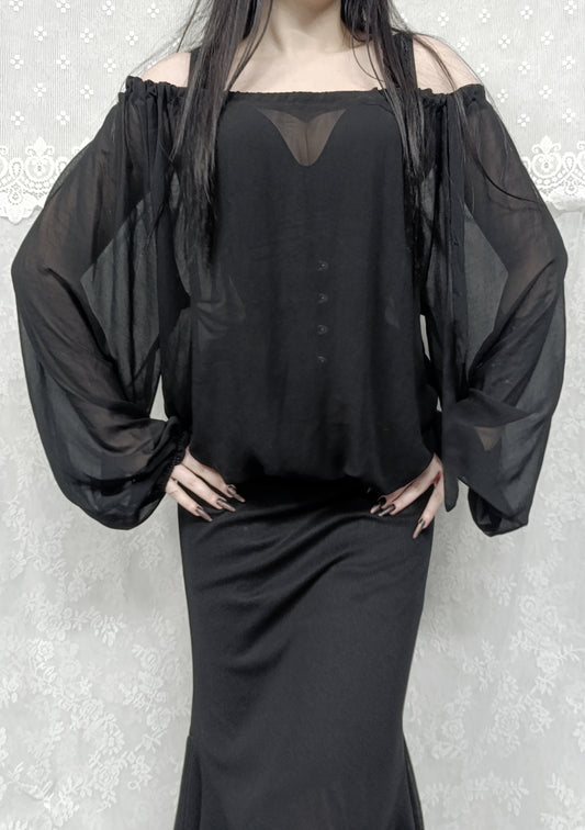 Sheer Off-Shoulder Blouse ⋆☥⋆