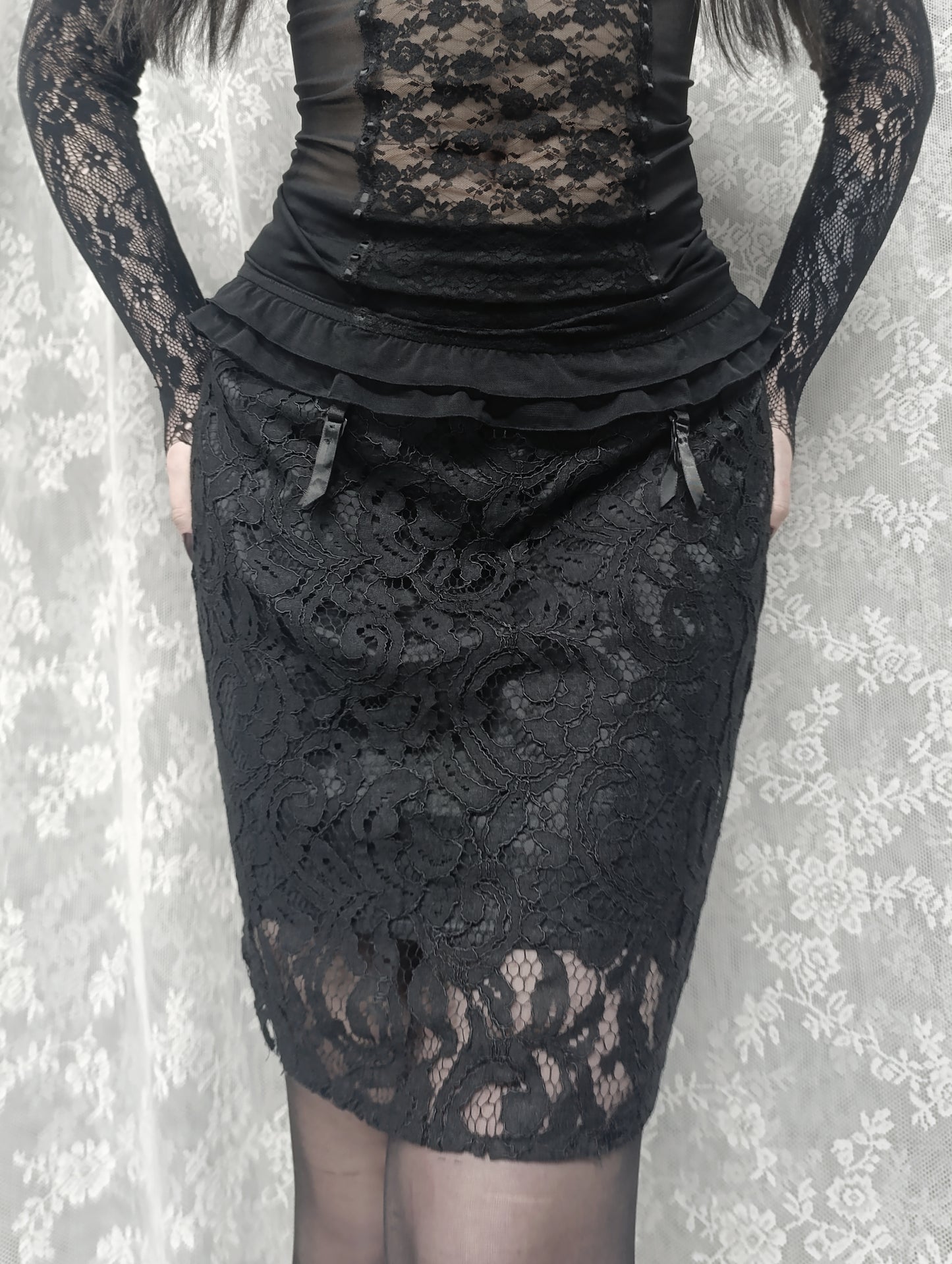 Lace Midi Skirt -♡´-