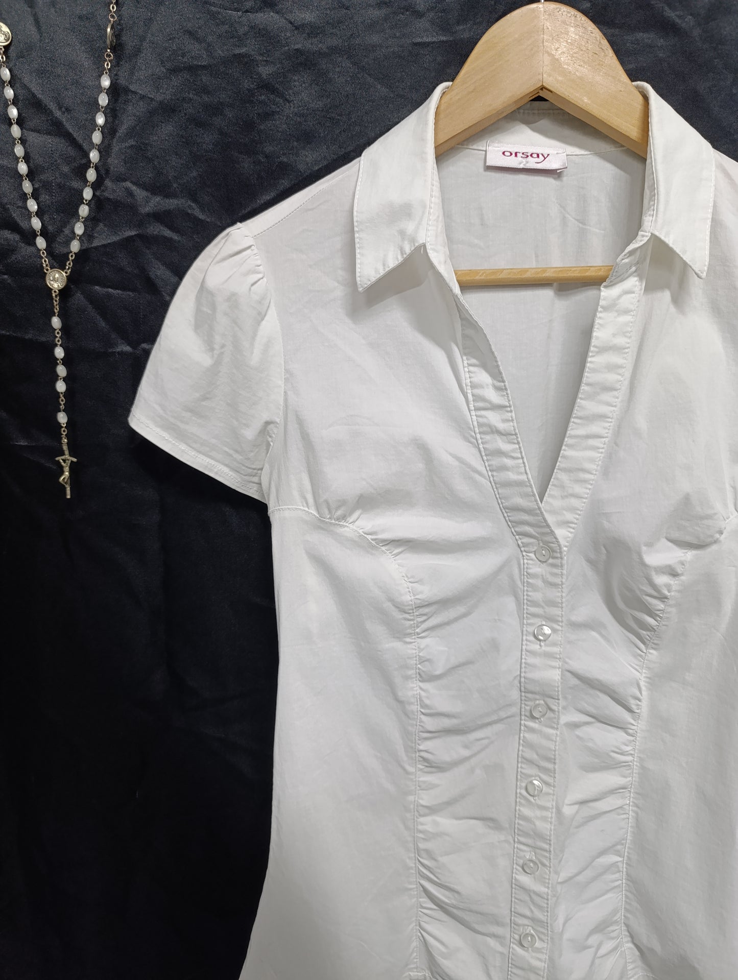 White Ruched Shirt 𝜗ৎ