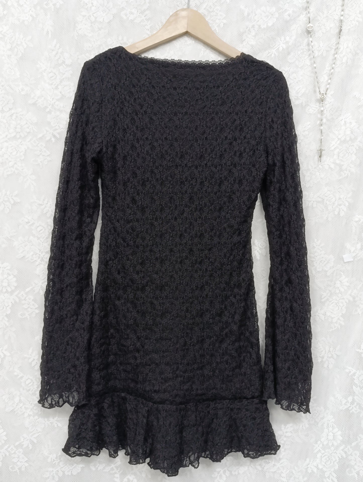 Lace Flare Sleeves Dress 𓆩♱𓆪
