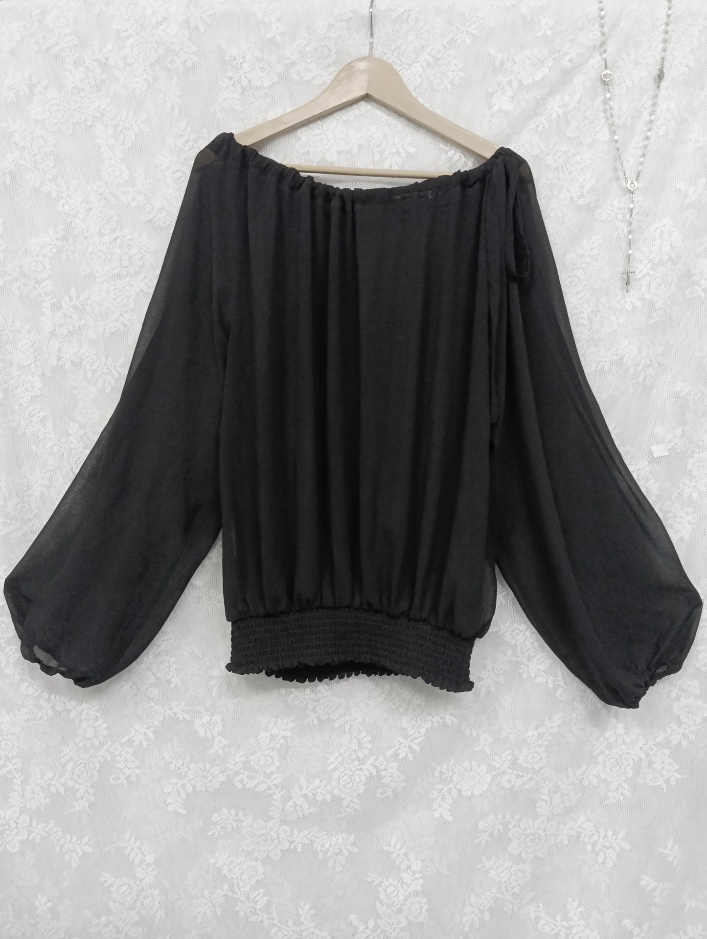 Sheer Off-Shoulder Blouse ⋆☥⋆
